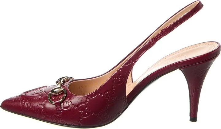 Gucci Horsebit Leather Slingback Pump - Image 2