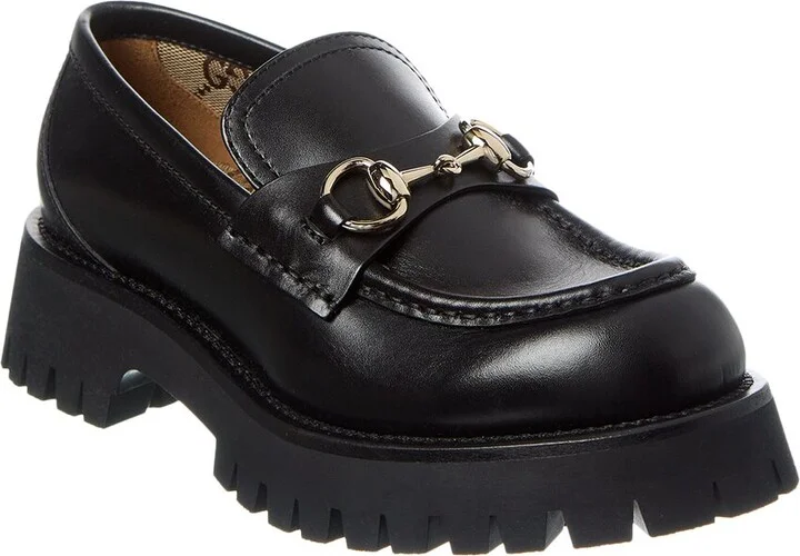 Gucci Horsebit Lug Sole Leather Loafer