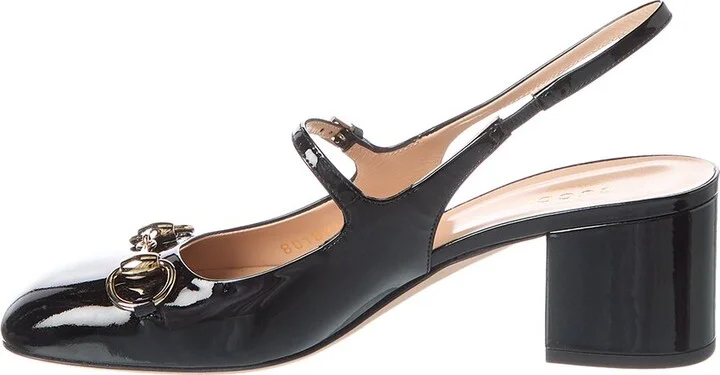 Gucci Horsebit Patent Slingback Pump - Image 2