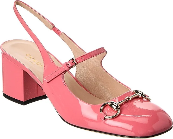Gucci Horsebit Patent Slingback Pump