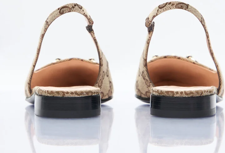 Gucci Horsebit Slingback Ballerina Flats - Woman Flats Beige Eu - 38 - Image 5