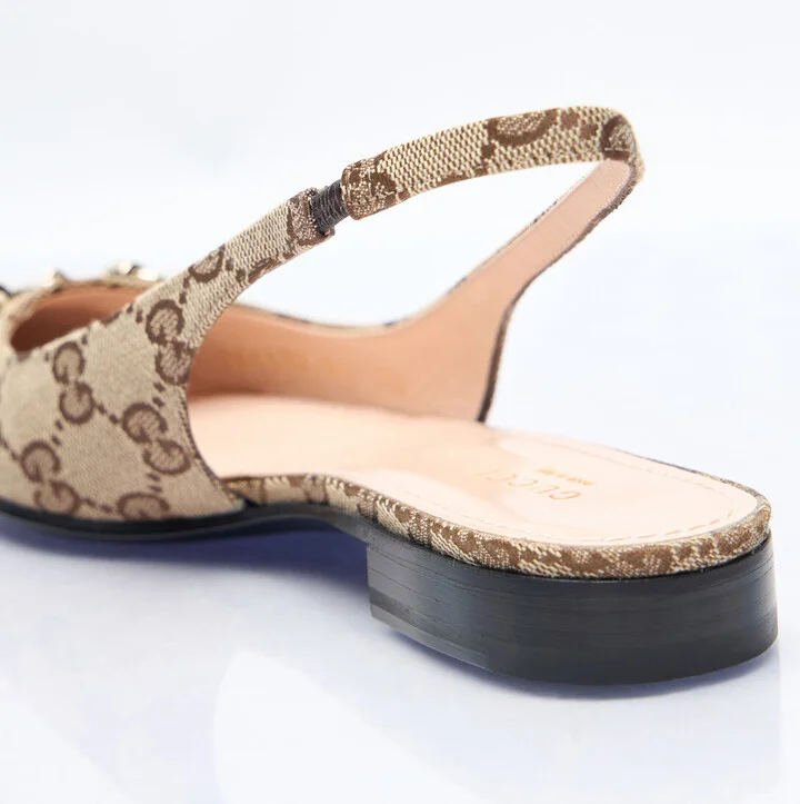 Gucci Horsebit Slingback Ballerina Flats - Woman Flats Beige Eu - 38 - Image 6