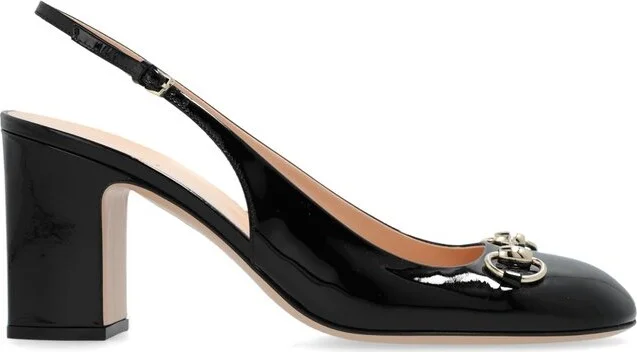 Gucci Horsebit Square-Toe Pumps