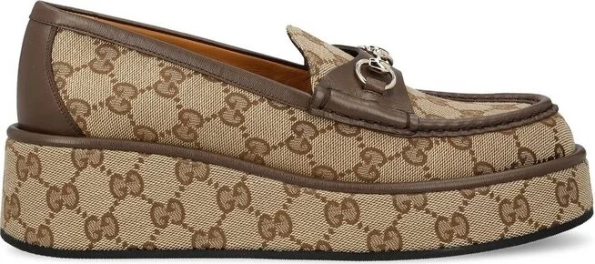 Gucci Horsebit Wedged Loafers