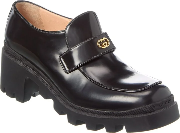 Gucci Interlocking G Leather Platform Loafer