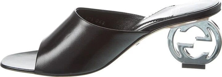 Gucci Interlocking G Leather Sandal - Image 2