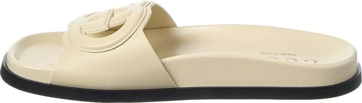 Gucci Interlocking G Leather Sandal - Image 2