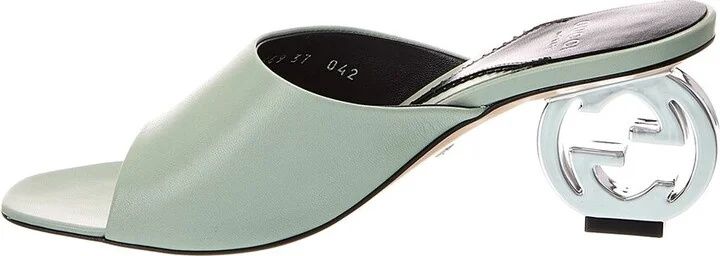 Gucci Interlocking G Leather Sandal - Image 2