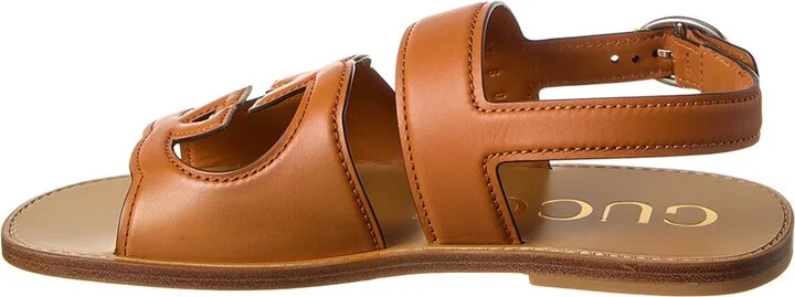 Gucci Interlocking G Leather Sandal - Image 2