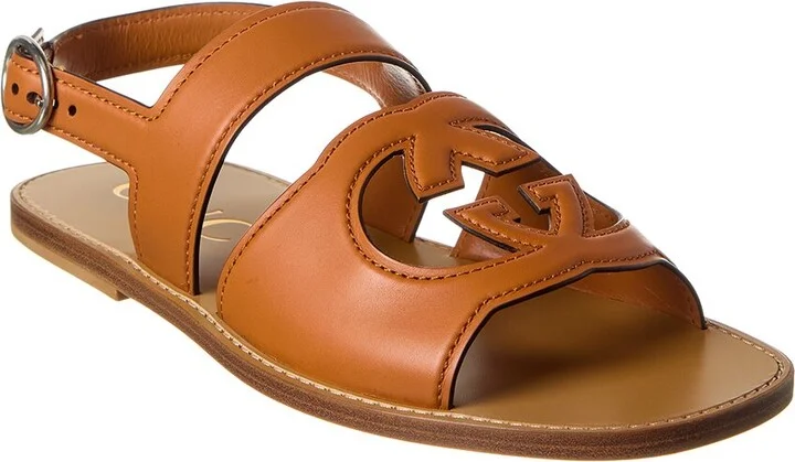 Gucci Interlocking G Leather Sandal