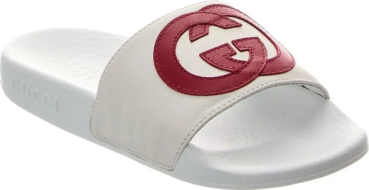 Gucci Interlocking G Leather Slide