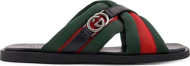 Gucci Interlocking G Web Sandals