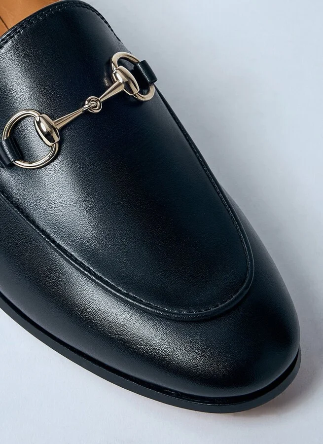 Gucci Jordaan Leather Loafers - Woman Loafers Black Eu - 40 - Image 3
