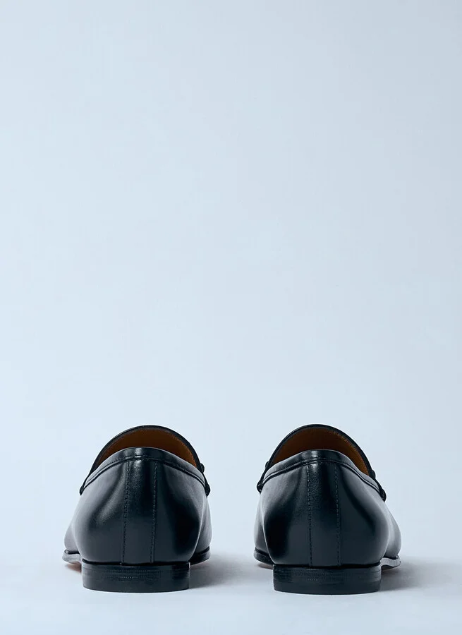 Gucci Jordaan Leather Loafers - Woman Loafers Black Eu - 40 - Image 6