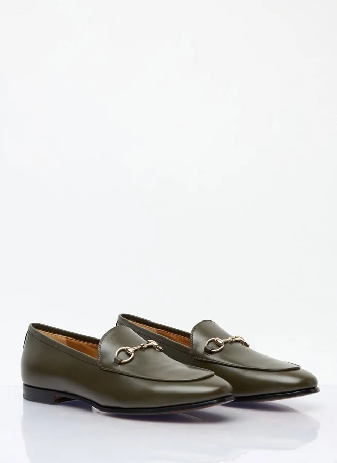 Gucci Jordaan Loafers - Woman Loafers Green Eu - 36 - Image 3