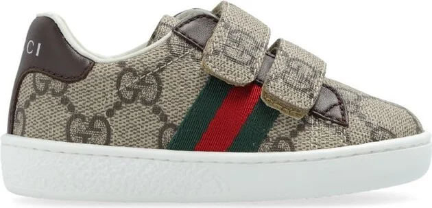 Gucci Kids ACE Round Toe Low-Top Sneakers
