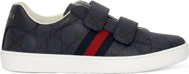 Gucci Kids Ace Touch-Strapped Sneakers