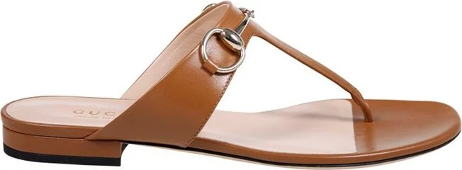 Gucci Lady Horsebit Detailed Thong Sandals