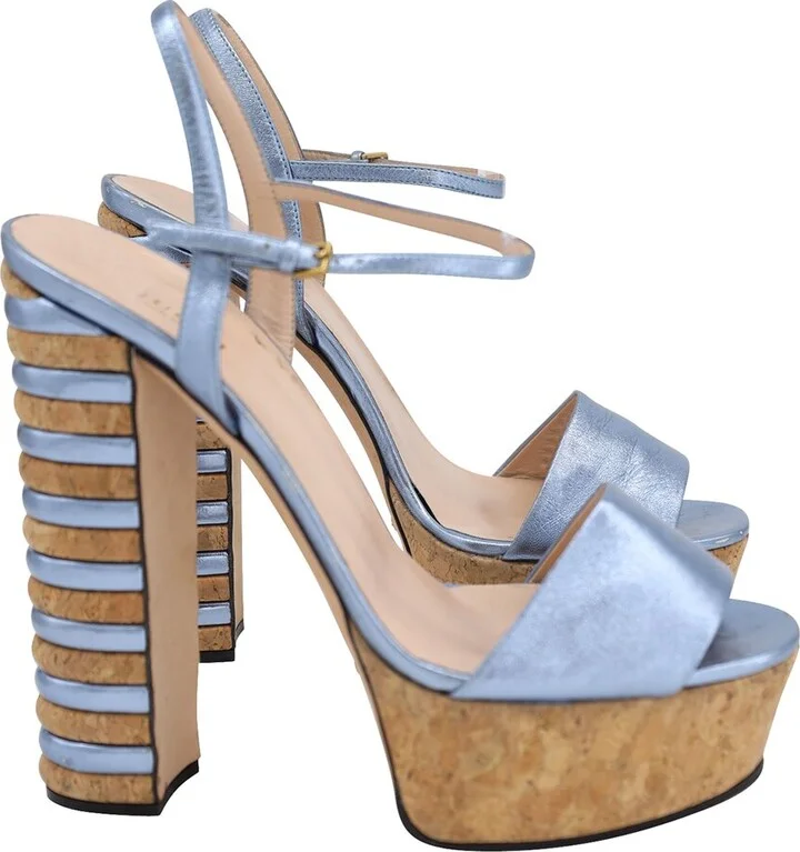 Gucci Leather Ankle Strap Platform Sandal (Authentic Pre-Loved) - Image 2