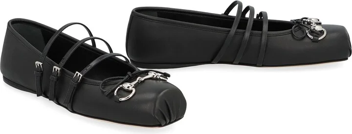 Gucci Leather Ballet Flats - Image 3