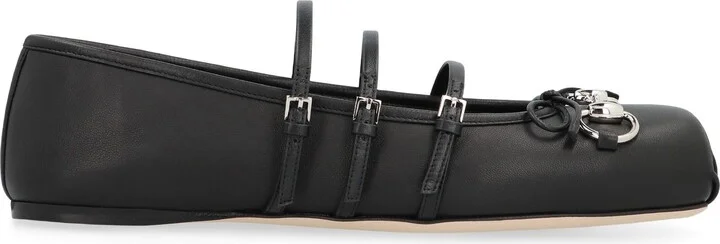 Gucci Leather Ballet Flats - Image 2