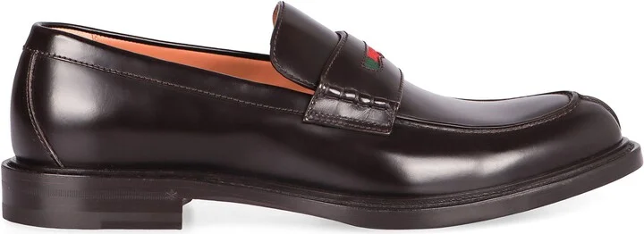 Gucci Leather Loafers - Image 2