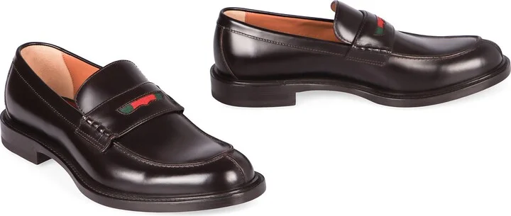 Gucci Leather Loafers - Image 3