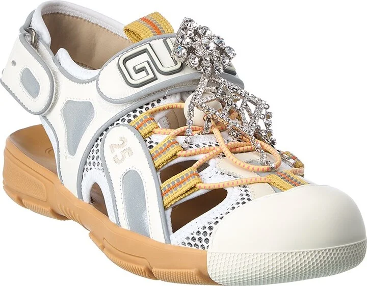 Gucci Leather & Mesh Sandal