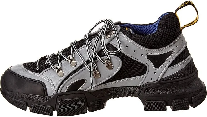 Gucci Leather & Mesh Sneaker - Image 2