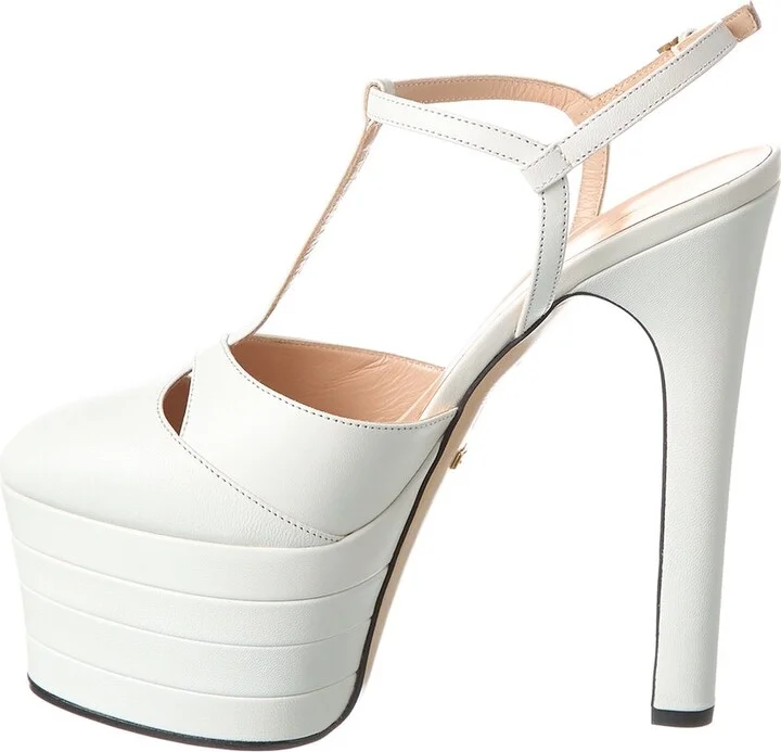 Gucci Leather Platform Pump - Image 2