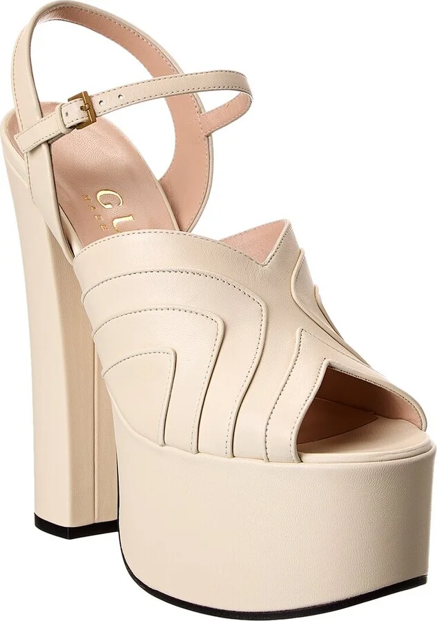Gucci Leather Platform Sandal