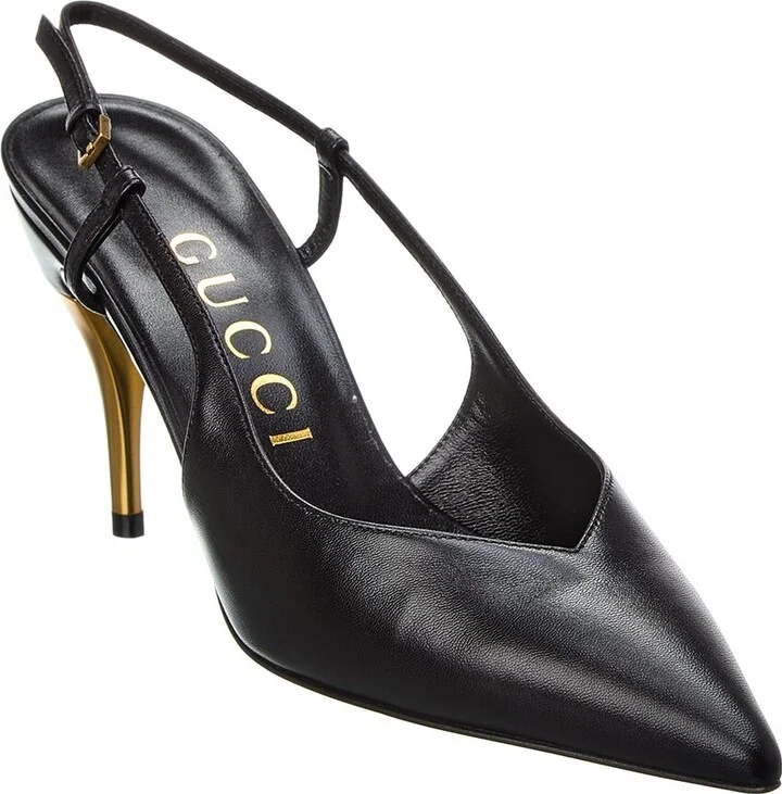 Gucci Leather Slingback Pump