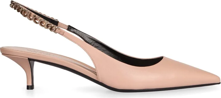 Gucci Leather Slingback Pumps - Image 2