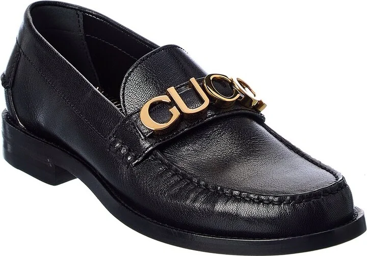 Gucci Logo Leather Loafer