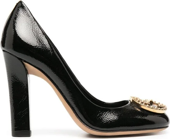 Gucci Logo Plaque High Heel Pumps