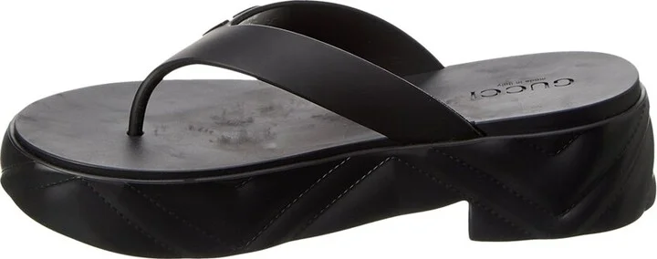 Gucci Logo Rubber Platform Sandal - Image 2