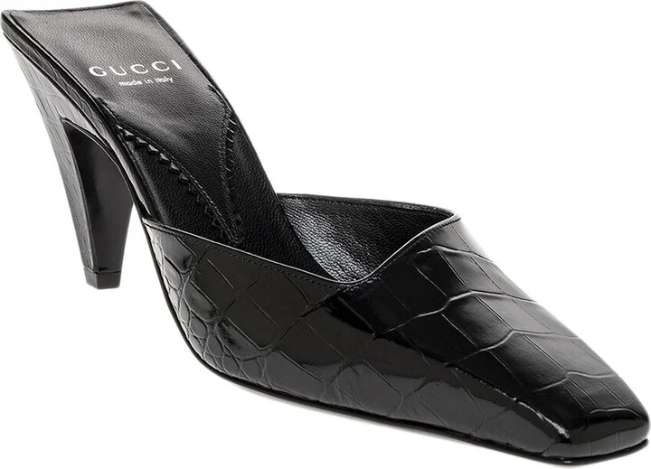 Gucci Mallory Leather Mule Pump