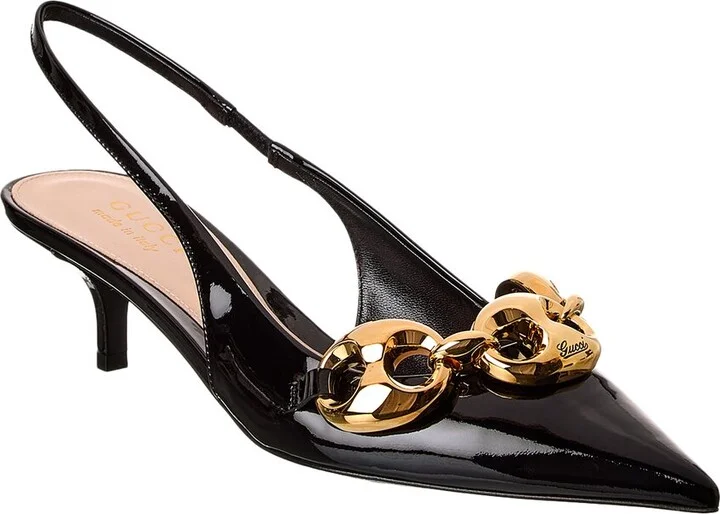Gucci Marina Patent Slingback Pump