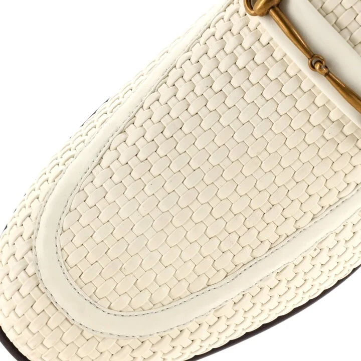 GUCCI Men's Horsebit Loafers Woven Leather - Image 5