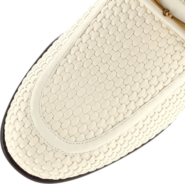 GUCCI Men's Horsebit Loafers Woven Leather - Image 5