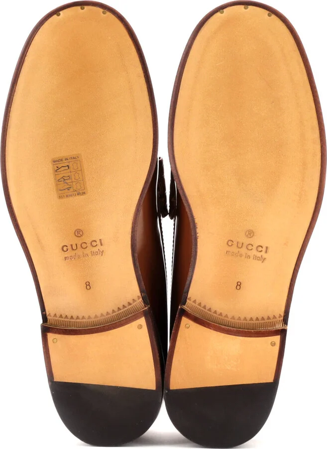 GUCCI Men's Interlocking G Cutout Loafers Leather - Image 4