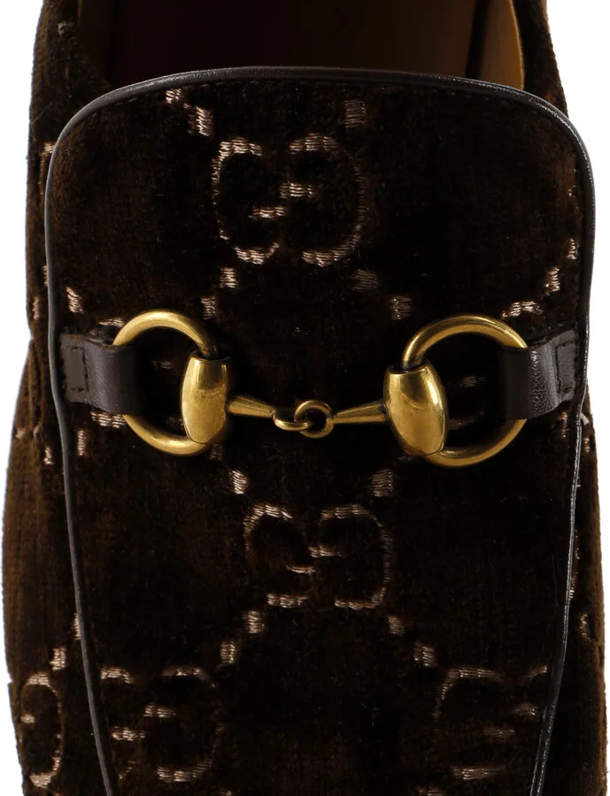GUCCI Men's Jordaan Loafers GG Velvet - Image 6