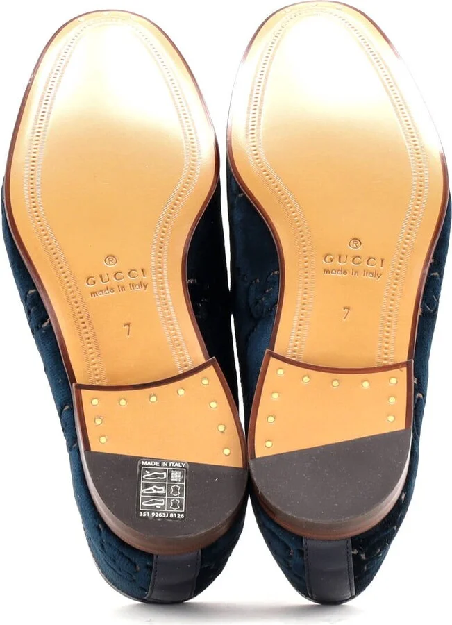 GUCCI Men's Jordaan Loafers GG Velvet - Image 4