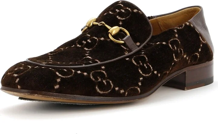 GUCCI Men's Jordaan Loafers GG Velvet