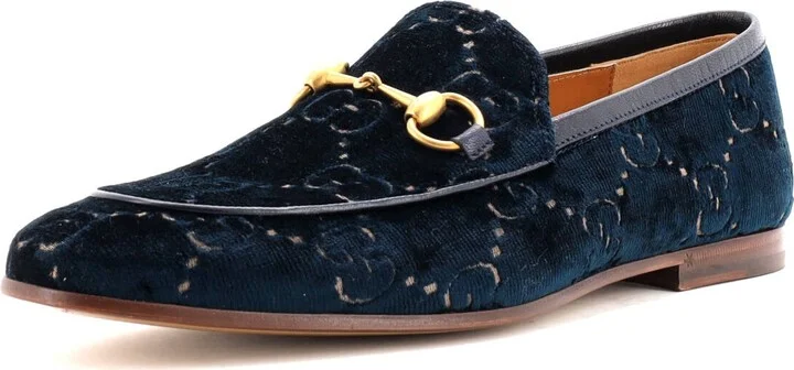 GUCCI Men's Jordaan Loafers GG Velvet