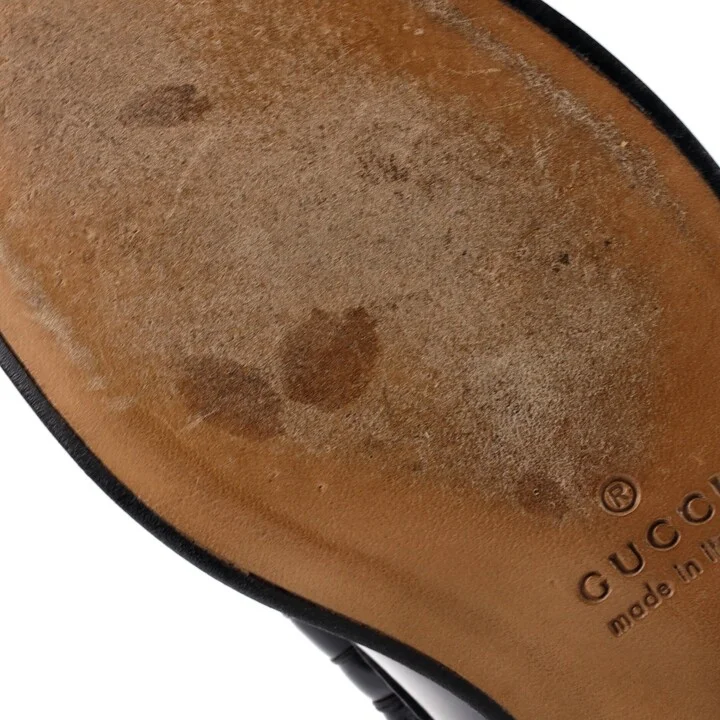 GUCCI Men's Kaveh Tassel Loafers Leather with GG Coated Canvas - Image 6