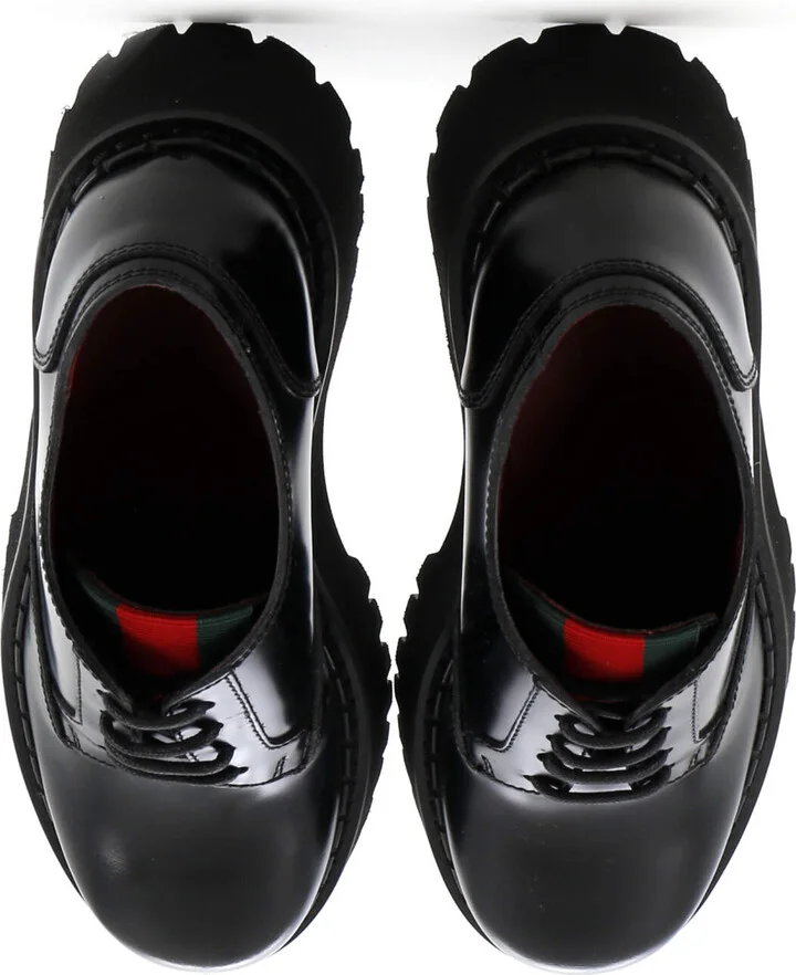 GUCCI Men's Platform Lace Up Derby Shoes Leather - Image 2