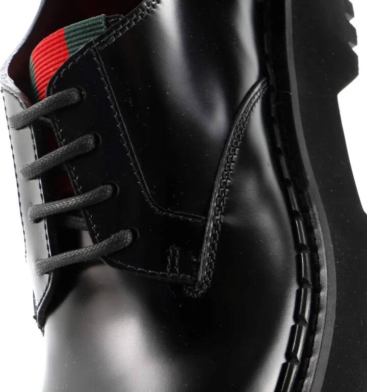 GUCCI Men's Platform Lace Up Derby Shoes Leather - Image 5