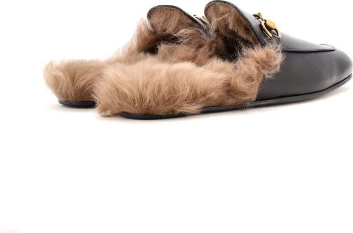 GUCCI Men's Princetown Mules Leather with Fur - Image 3