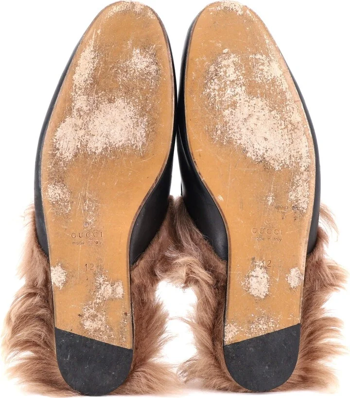GUCCI Men's Princetown Mules Leather with Fur - Image 4